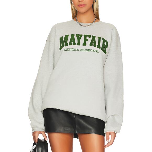 The Mayfair Group Womens Everyone's Welcome‎ Fleece Sweatshirt Size S/M Gray - Picture 1 of 7